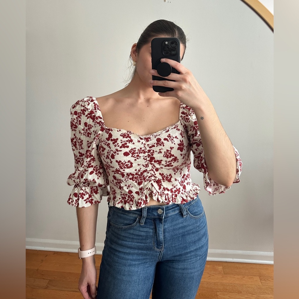 Zara Printed Crop Top
